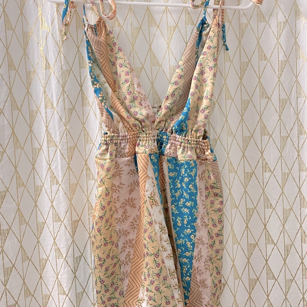 Boho satin romper